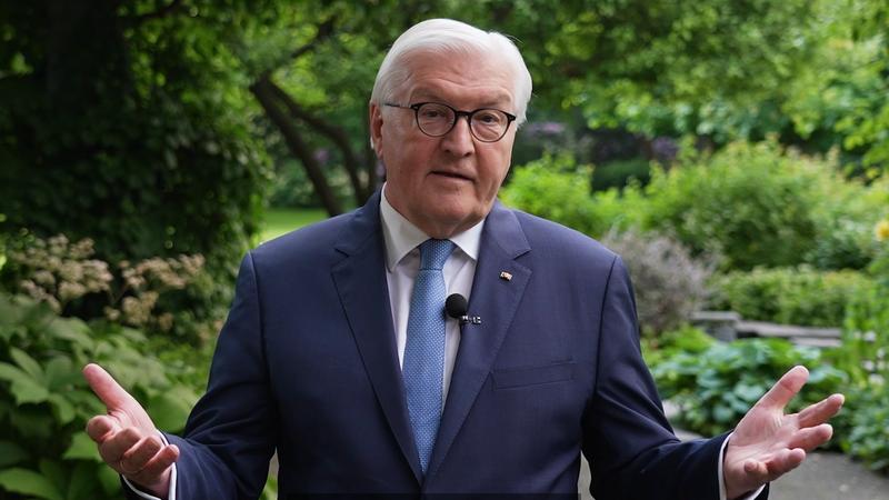 Bundespräsident Frank-Walter Steinmeier bei der digitalen Jahrestagung der Humboldt-Stiftung