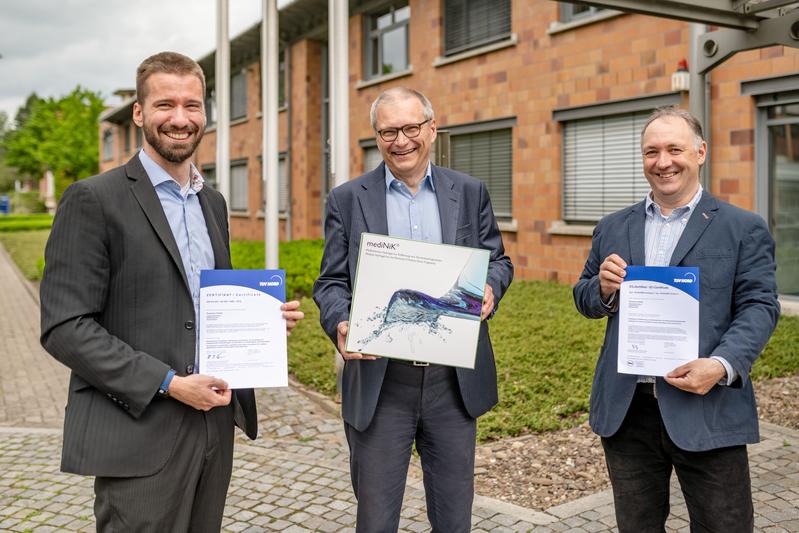 Das Kernteam der Purenum GmbH: Dr. Sebastian Stößlein, Manfred Peschka, Prof. Dr. Ingo Grunwald (v. l. n. r.) 