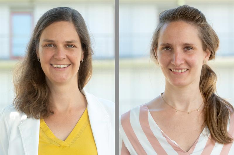 Dr. Kerstin U. Ludwig (links) und Dr. Julia Welzenbach vom Institut für Humangenetik des Universitätsklinikums Bonn. 