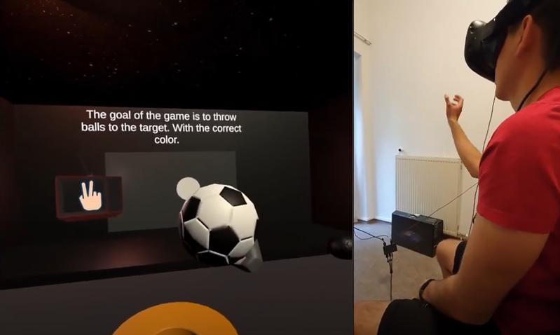 „Rehabball“ ist ein Virtual-Reality-Rehabilitationsspiel, das Patienten mit Handverletzungen in der Durchführung von physiotherapeutischen Übungen spielerisch unterstützt 