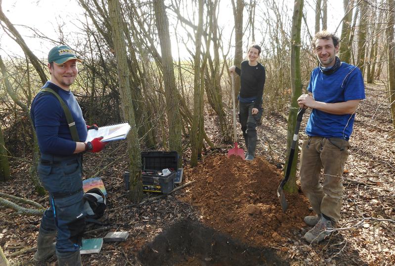 Soil investigations of the Thünen team near Lauenhain, Saxony