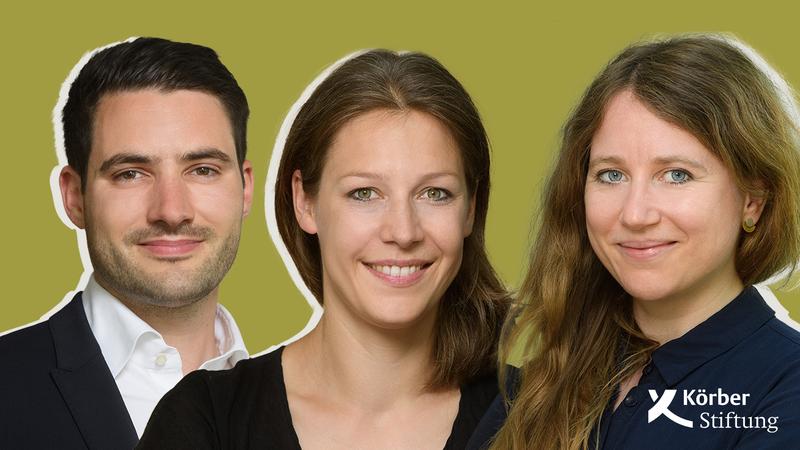 Die Preisträgerinnen und Preisträger 2021: Philipp Schommers, Verena Rossow und Davina Höll