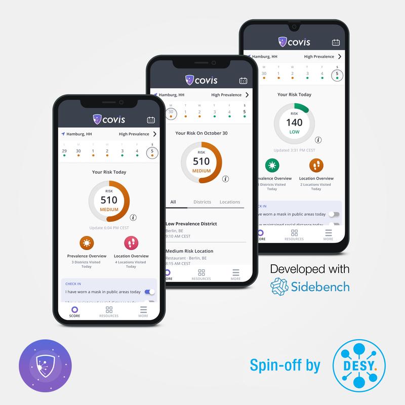 Die neue CoVis-App ist in Deutschland und USA für iOS und Android verfügbar.