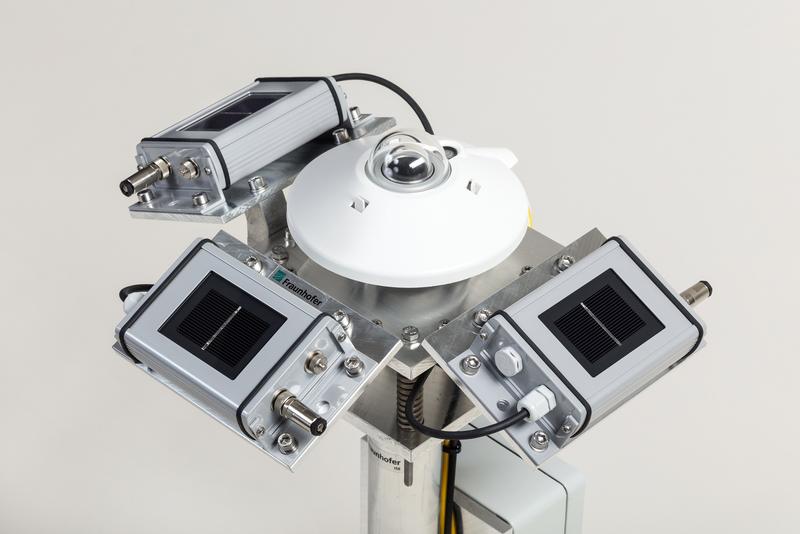 Proprietary measurement stations with a pyranometer and silicon sensors with different orientations.