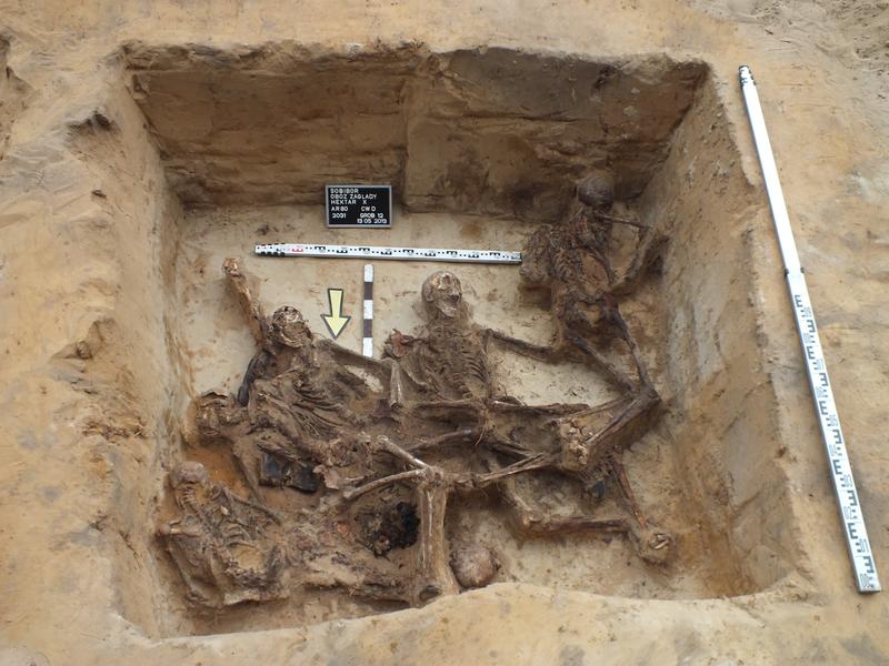 In Grab 12 entdeckten die Archäologen sechs Skelette