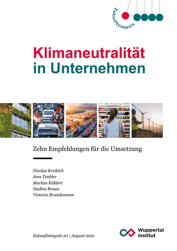 Cover des Zukunftsimpulses Nr. 20 „Klimaneutralität in Unternehmen“