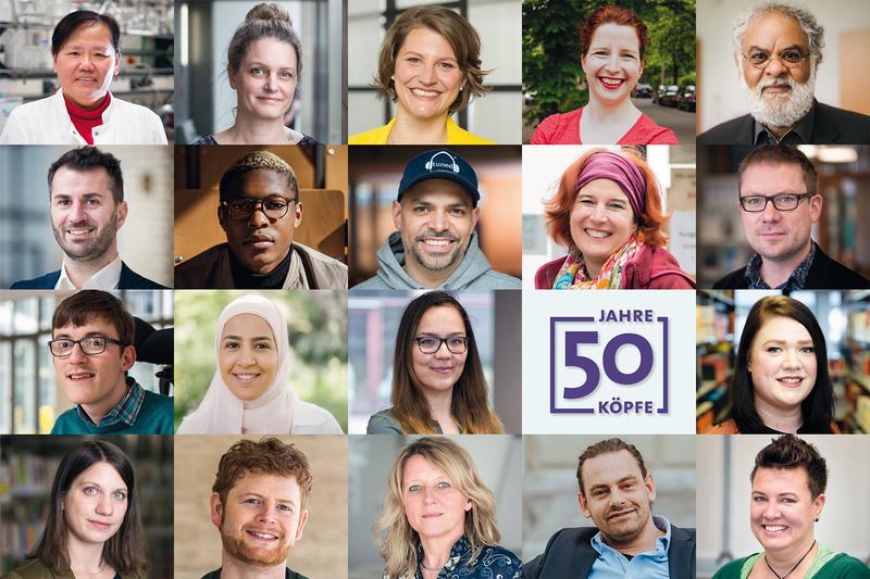 Mit der gemeinsamen Jubiläums-Kampagne „50 Jahre – 50 Köpfe“ präsentieren sechs Fachhochschulen Berlins interessante Persönlichkeiten, die hier studieren, arbeiten, lehren und forschen. 