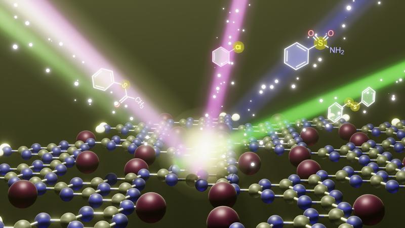 Atomare Struktur des Kohlenstoffnitrid-Photokatalysators