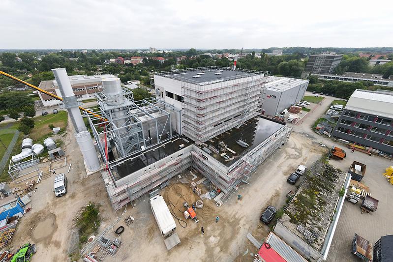 Voraussichtlich Mitte 2022 soll das Zentrum für Brandforschung am Campus Ost der TU Braunschweig fertiggestellt werden.