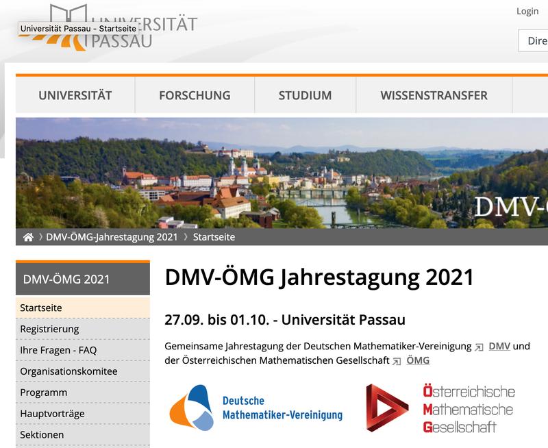 Grenzüberschreitende Mathematiktagung von DMV und OEMG in Passau