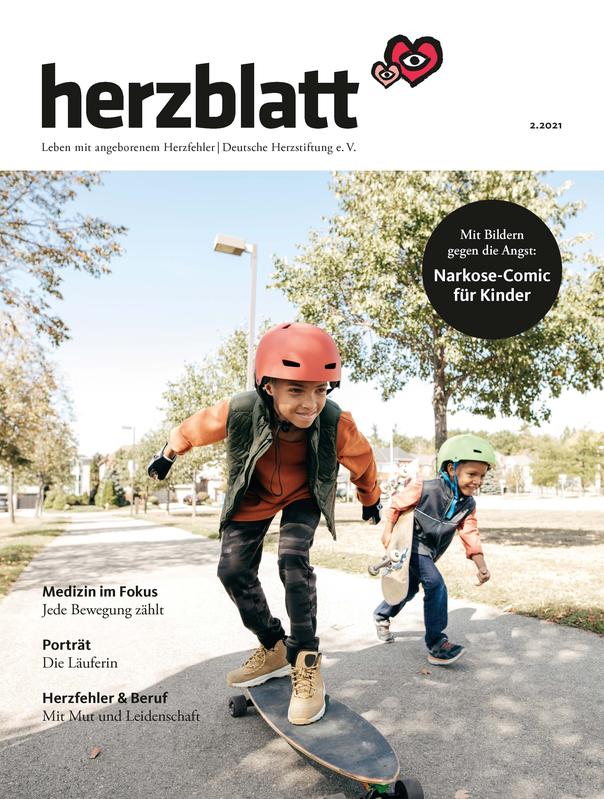 Mit ihrer Publikation „herzblatt“ richtet sich die Kinderherzstiftung der Deutschen Herzstiftung gezielt an die betroffenen Kinder, Jugendlichen und deren Eltern sowie an Erwachsene mit angeborenem Herzfehler.