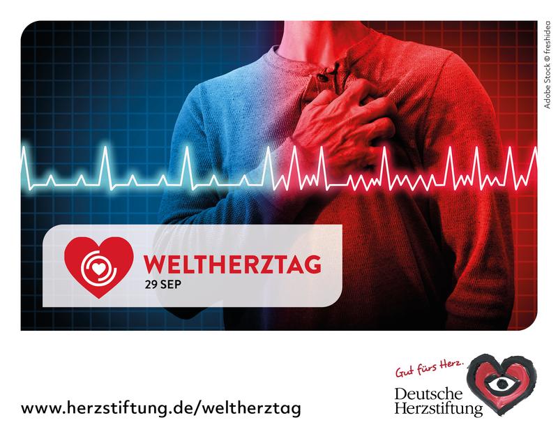 Herz aus dem Takt: Die Herzrhythmusstörung Vorhofflimmern und das damit verbundene Risiko für Schlaganfallr und Herzkomplikationen bilden den Themenschwerpunkt der Herzstiftung zum Weltherztag 2021.