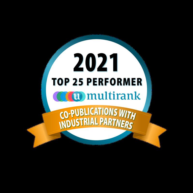 Beim U-Multirank 2021 zählt die Hochschule Pforzheim in der Kategorie "Veröffentlichungen mit Industriepartnern" zu den weltweiten Top-Performern. 
