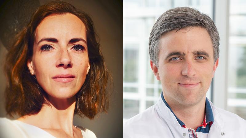 Ausgezeichnete Forscher: Dr. med. Eva Freisinger und  Privatdozent Dr. med. Thorsten Kessler 