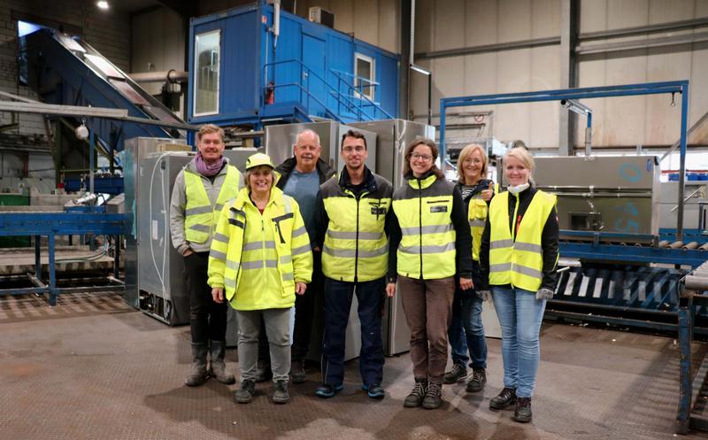 Projektteam Circular by Design beim Großversuch in Baumholder (v.l.n.r.: Christoph Tochtrop (FUdK), Dr. Ruth Lindenmayer (STENA), Jens Irmer (EKM), Florian Rau (HIF), Magdalena Heibeck (HIF), Dr. Simone Raatz (HIF), Maria Wächter (EKM)