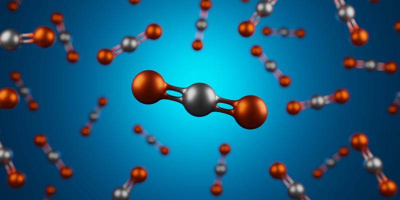 Darstellung eines Kohlendioxidmoleküls