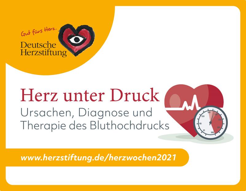 Herz unter Druck: der häufigsten Volkskrankheit Bluthochdruck widmen sich die bundesweiten Herzwochen vom 1.-30. November 2021.