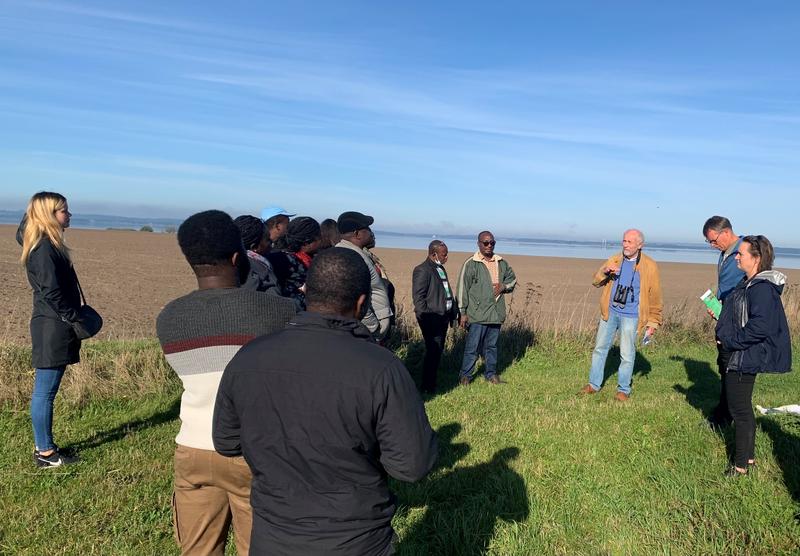 Internationale Delegation mit Gästen der HNEE aus Ghana im Møn Biosphärenreservat, Dänemark, 2021