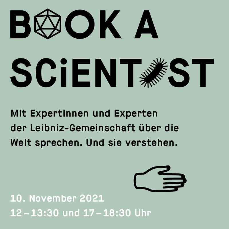 "Book a Scientist" am 10. November 2021