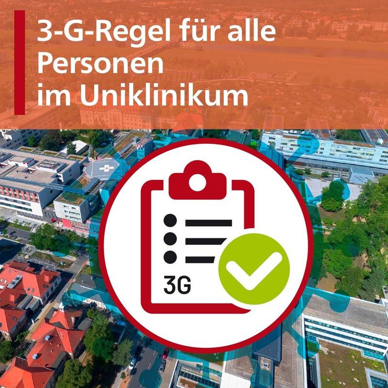 Auf dem Campus der Hochschulmedizin Dresden gelten ab sofort die sogenannten 3G-Regelungen. 