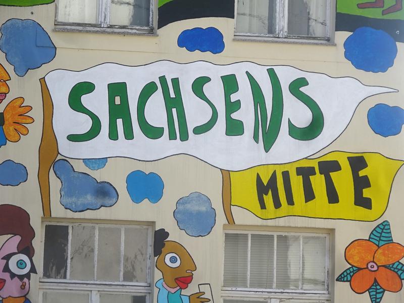 Aufschrift "Sachsens Mitte" Georado-Stiftung Dorfhain