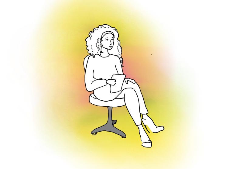 Illustration of a loan consultant as shown in the video abstract of the study. 