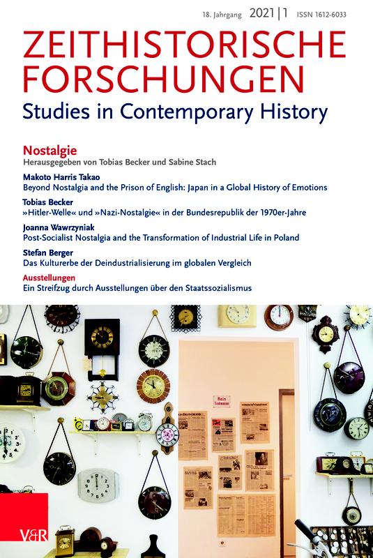Cover der Fachzeitschrift "Zeithistorische Forschungen", Themenheft „Nostalgie", 1-2021
