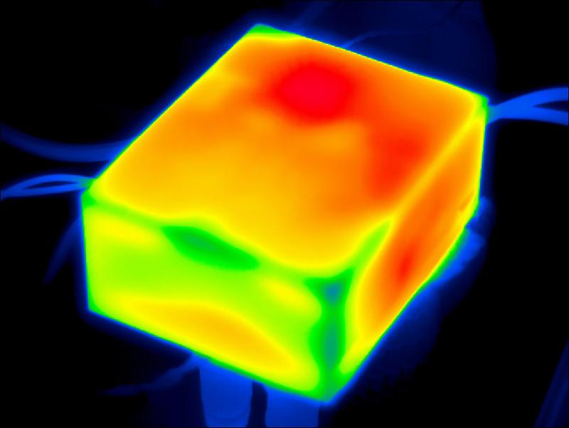 Thermographic measurements and simulations ensure an ideal heat spreading of the prototype to maintain a safe surface temperature. 