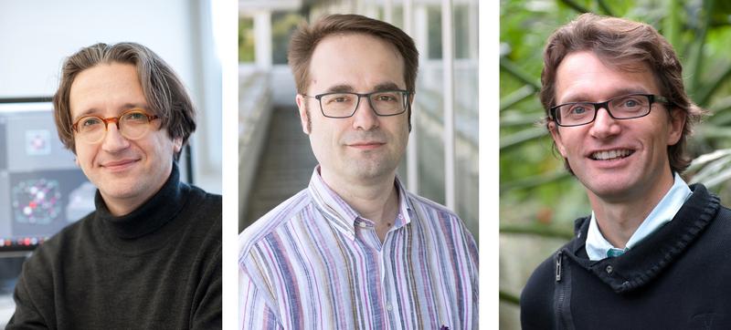 Prof. Fedor Jelezko, Prof. Martin Plenio und Prof. Steven Jansen (v.l.), Mitglieder der Fakultät für Naturwissenschaften der Uni Ulm, zählen zu den meistzitierten Wissenschaftlern weltweit 