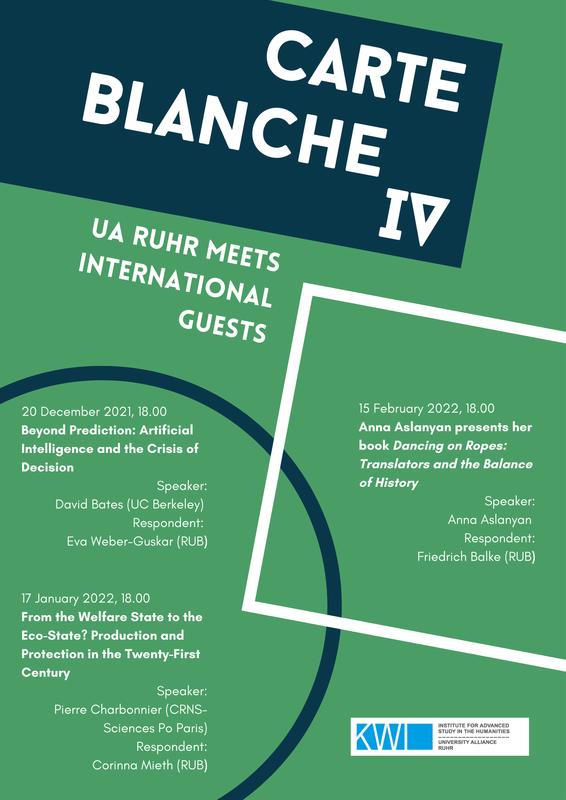 Plakat Vortragsreihe Carte Blanche IV
