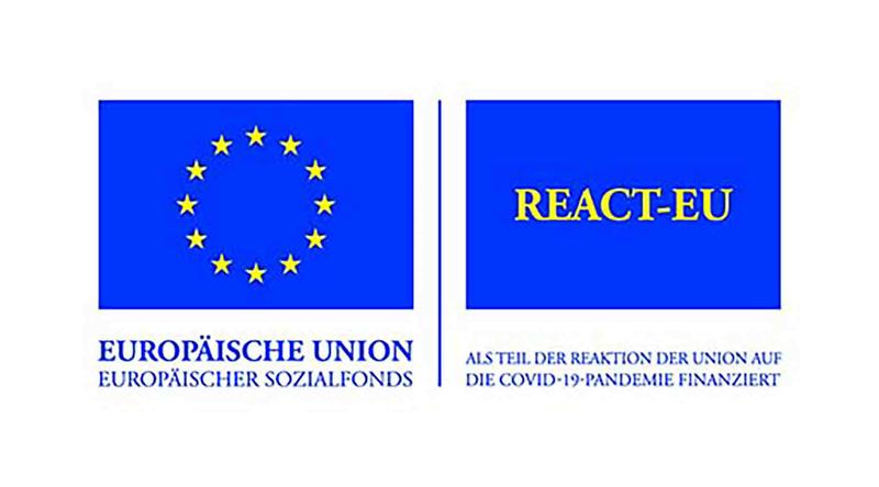 Das Projekt edu-modul wird vom Europäischen Sozialfonds (ESF)/REACT-EU zwei Jahre lang finanziert.