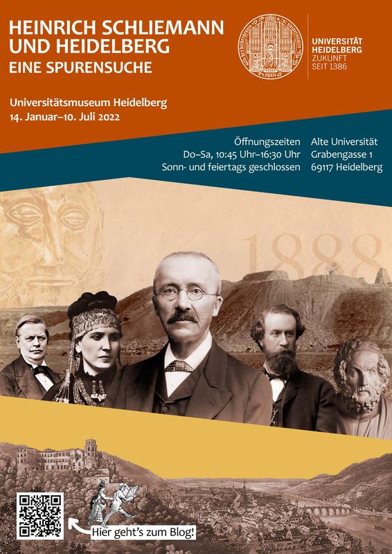 Ausstellungsplakat "Heinrich Schliemann und Heidelberg"