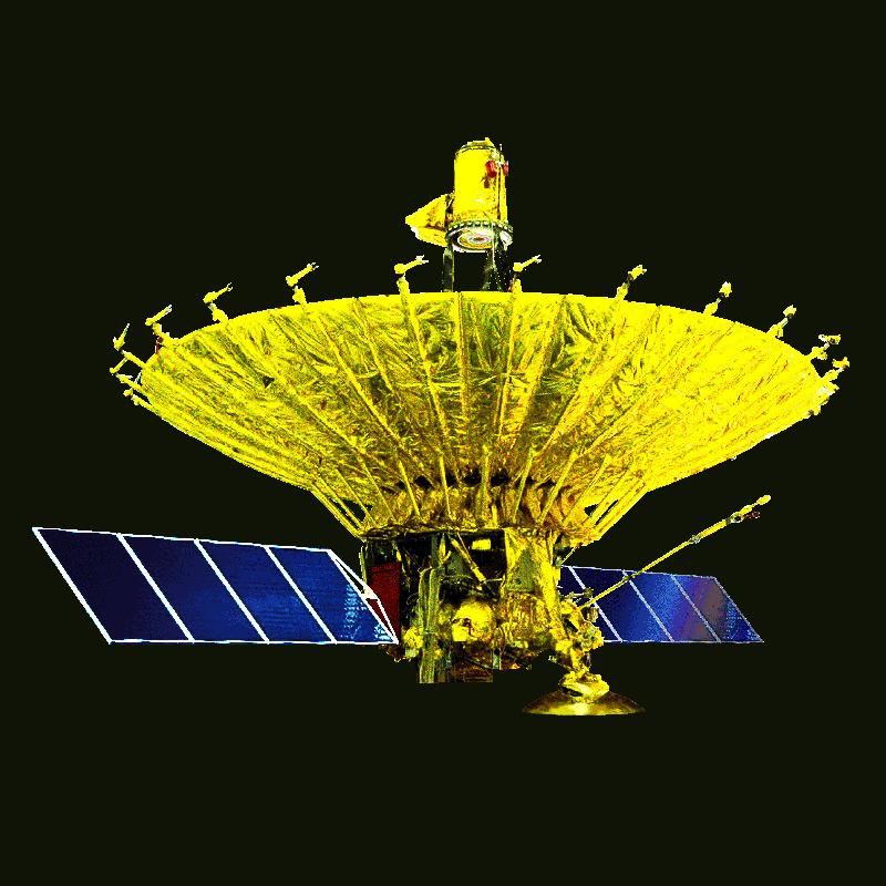 Der Spektr-R-Satellit des RadioAstron Weltraum-VLBI-Projekts.