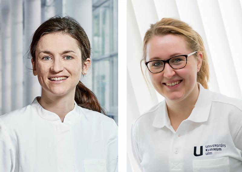 Dr. Katharina Kuhn (rechts) und Dr. Sarah Blender (links) haben zusammen mit ihrem Team eine Methode zur schonenden Entfernung von zahnärztlichen Versorgungen aus Keramik entwickelt.