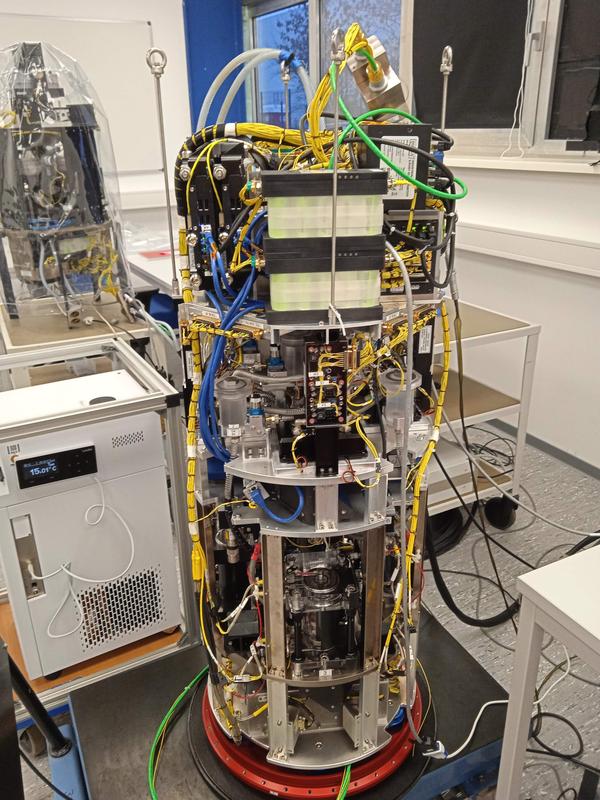 Blick auf die technischen Details des Experiments.