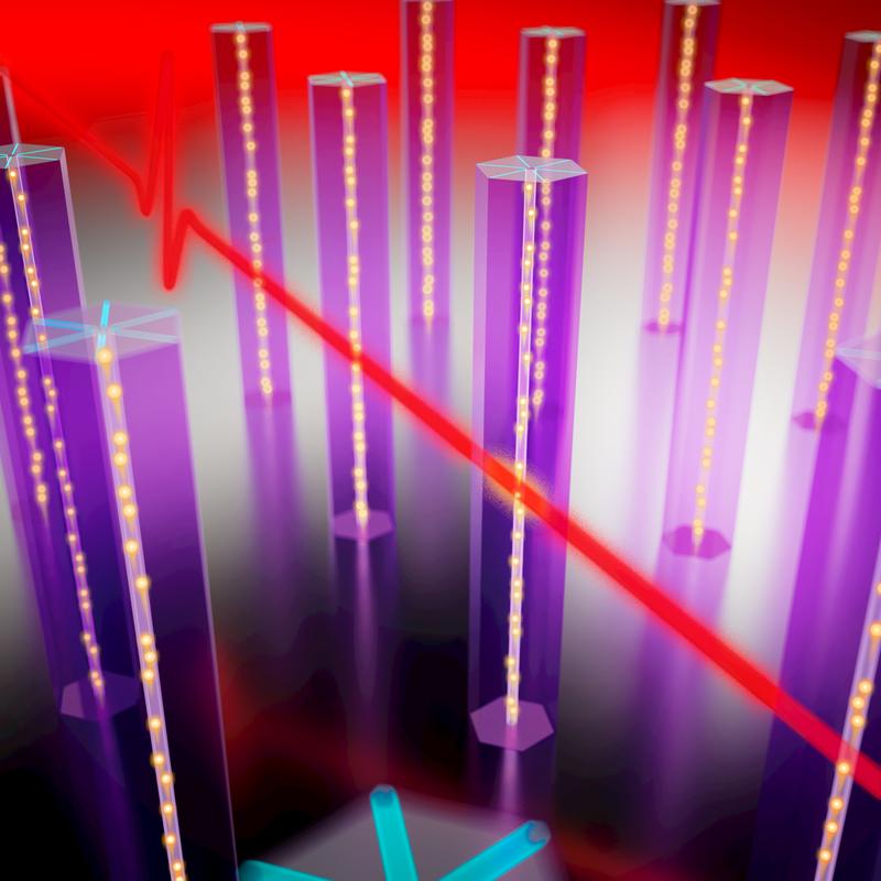 Ultraschnelle Transistoren basieren auf schnellen Elektronen. Die hohe Beweglichkeit der Teilchen im stark gespannten Kern von Halbleiter-Nanodrähten lässt sich per Terahertz-Laser nachweisen.