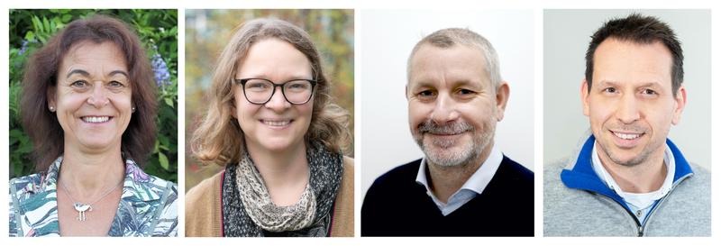Das Ulmer Forschungsteam von IMPALA, (v.l.) Prof. Simone Sommer, Prof. Lena Wilfert, Prof. Christian Riedel und Prof. Patrick Schäfer 
