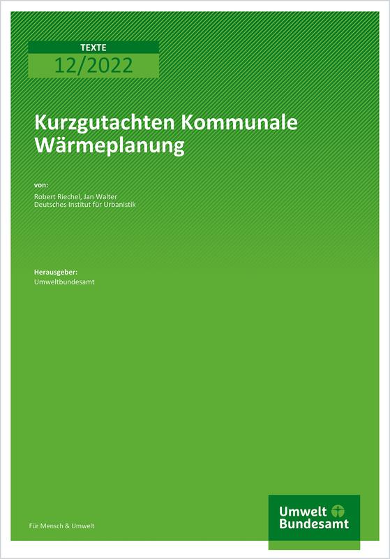 Cover: Kurzgutachten Kommunale Wärmeplanung