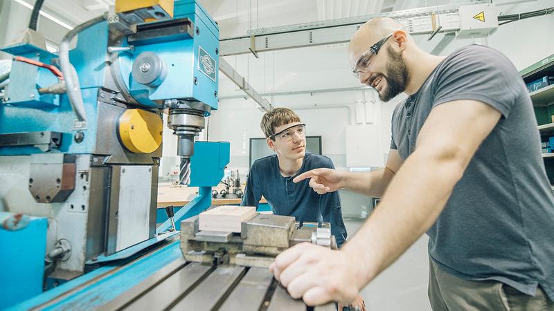 Archivbild: Praktische Einblicke im Bereich Mechanik ermöglicht auch die Schüler- und Studierendenwerkstatt der TU Chemnitz.