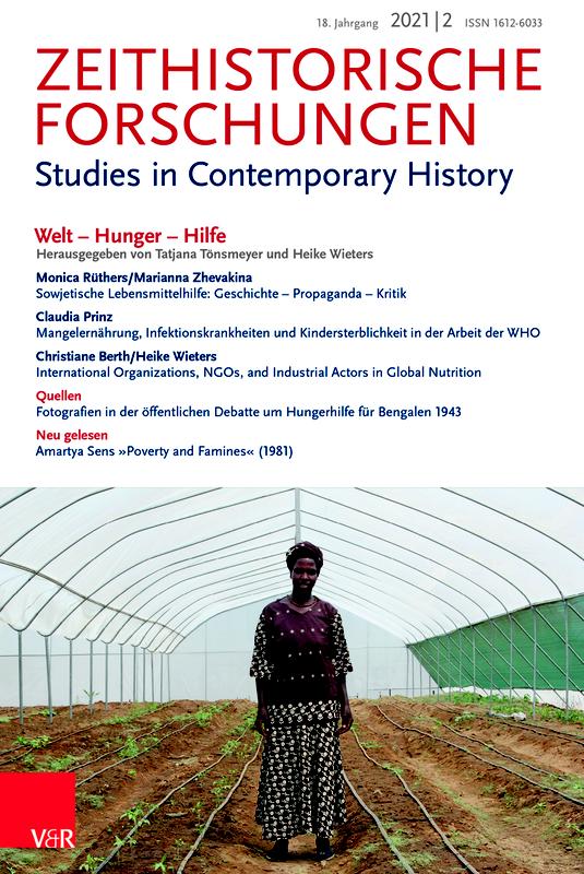 Cover der Zeitschrift "Zeithistorische Forschungen" Heft 2/2021: Welt – Hunger – Hilfe