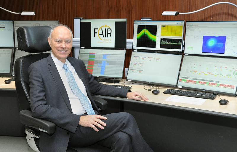 Professor Dr. Paolo Giubellino, Scientific Managing Director of GSI and FAIR, in the Main Control Room of GSI/FAIR.