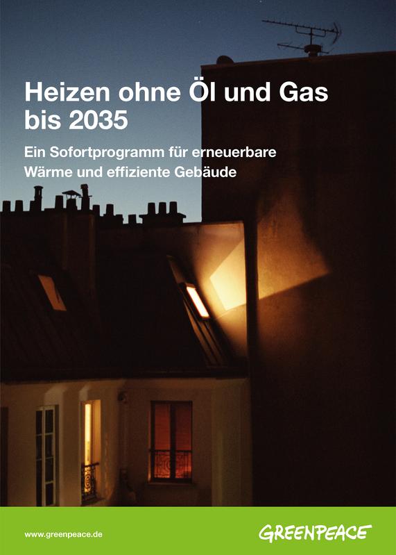 Cover der Studie: Heizen ohne Öl und Gas bis 2035 – Ein Sofortprogramm für erneuerbare Wärme und effiziente Gebäude