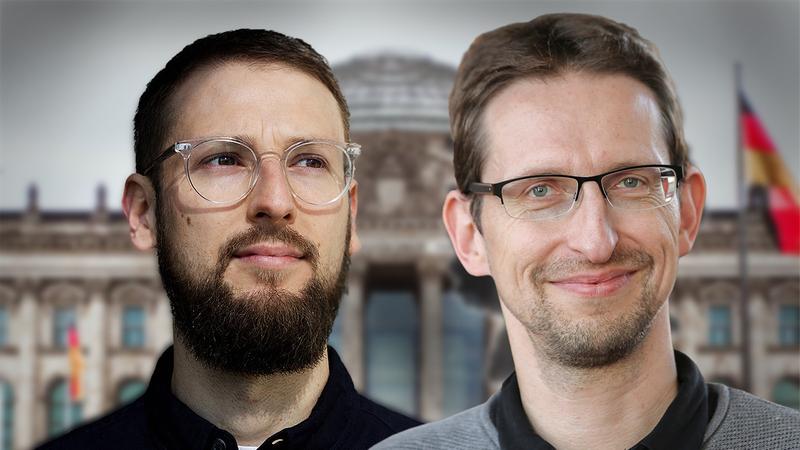 Juniorprofessor Arndt Leininger, PhD (l.) und Prof. Dr. Frank Asbrock von der TU Chemnitz organisieren die digitale „Interdisciplinary Conference of the German Political Psychology Network".