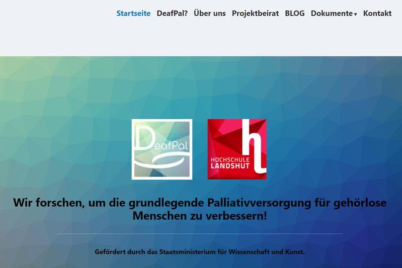 Die Webseite www.deafpal.org will über die Möglichkeiten palliativer Versorgung informieren.