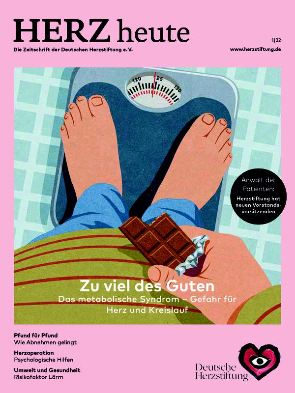 Cover der aktuellen Ausgabe der Herzstiftungs-Zeitschrift HERZ heute.