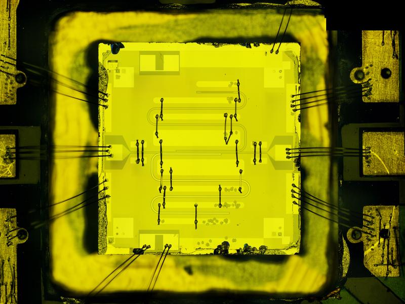 Chip des Quantenexperiments.