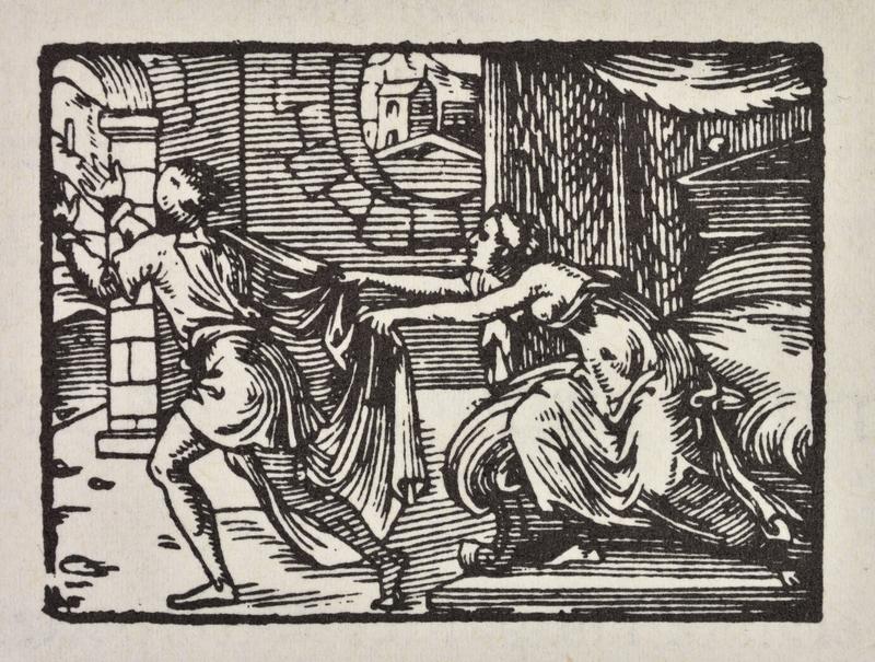 Joseph entflieht der Frau des Potiphar, Ménestrier 1684.