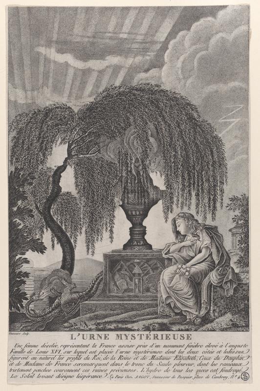 An urn and a tree, or faces? Switches between interpretations can be observed in the prefrontal cortex. Pierre Crussaire, The Mysterious Urn, with the hidden silhouettes of the French royal family.