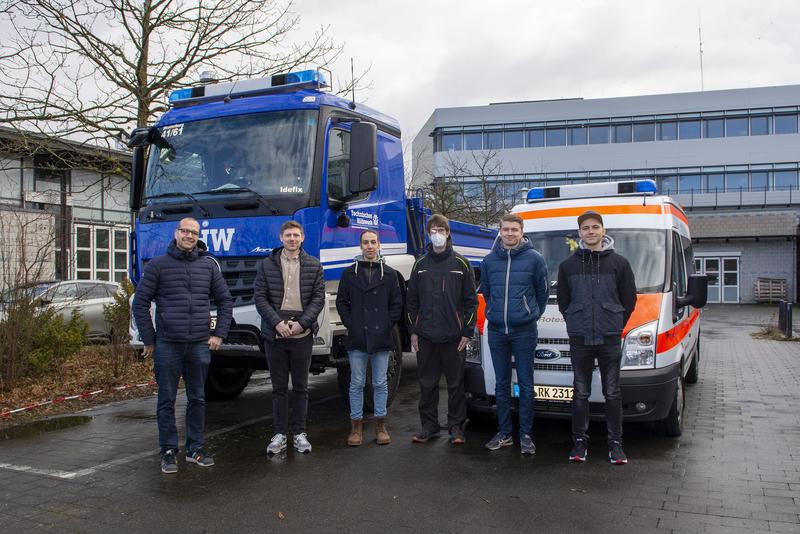 Von links: Prof. Dr. Wolfgang Kiess, Samuel Pauls, Linus Littauer, Tim Farnschläder, Markus Neuss und Pascal Zepp