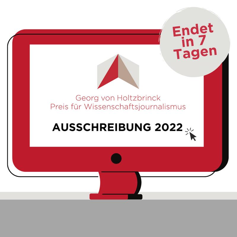 Ausschreibung 2022 endet in 7 Tagen 